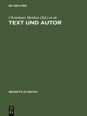 cover image of Text und Autor